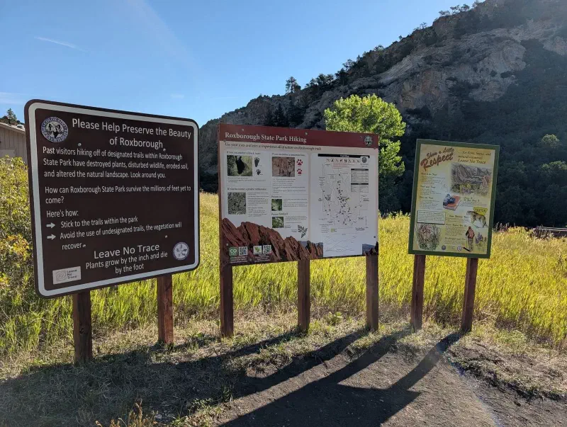 The Willow Creek Trailhead in Roxborough State Park, Colorado