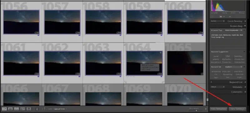 How to sync your edits across images in Lightroom.