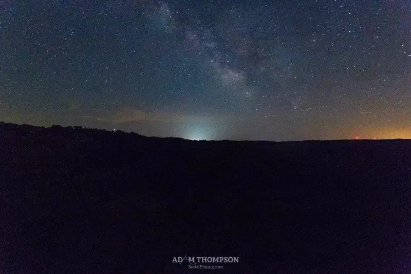 An example of image noise in a Milky Way photo