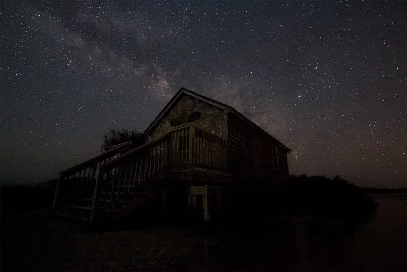 The Milky Way over the Naturalist's Cabin in Maryland's Assateague Island