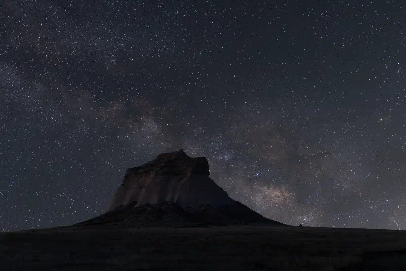The Milky Way over the Pawnee Buttes, Colorado