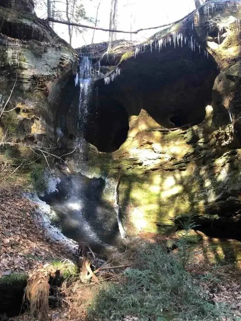 iPhone shot of Pinnix Pocket Falls, Mammoth Cave National Park, Kentucky.