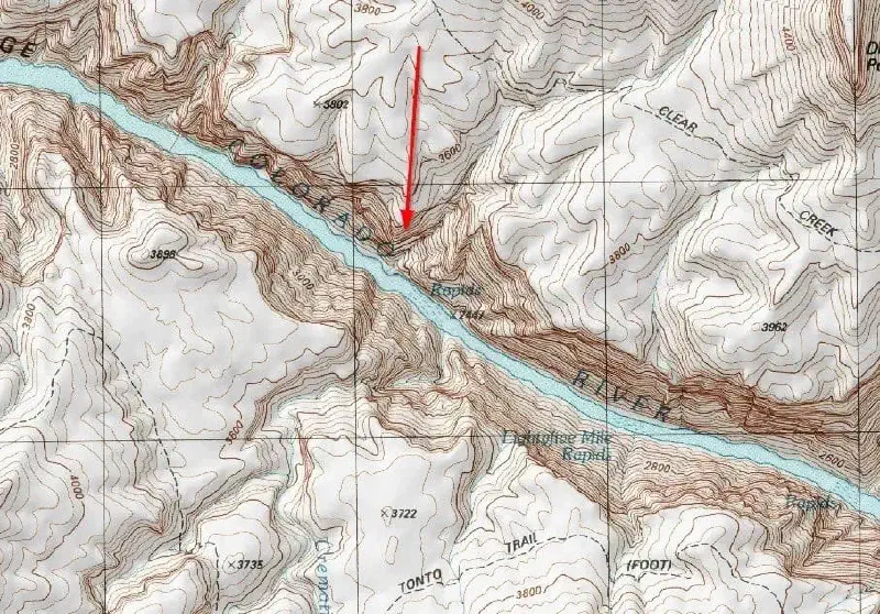 The Grand Canyon in Arizona provides us with an extreme example of what a canyon looks like on a topographic map