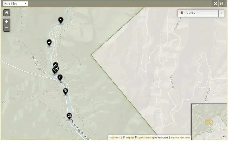 An example of a typical recreation map