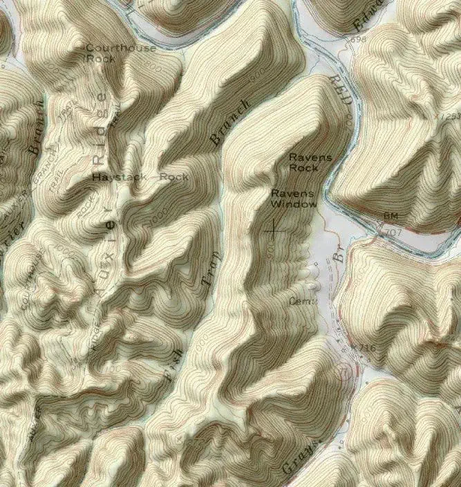 An example of a relief map
