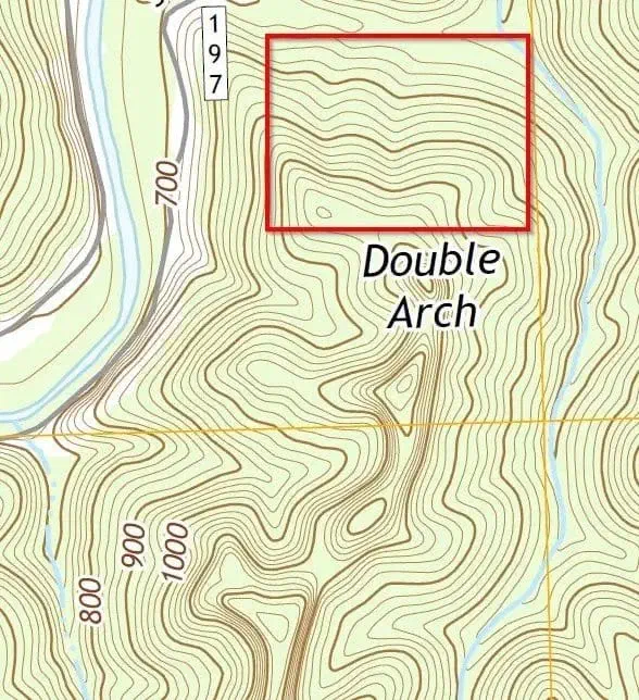 An example of steep terrain on a topo map
