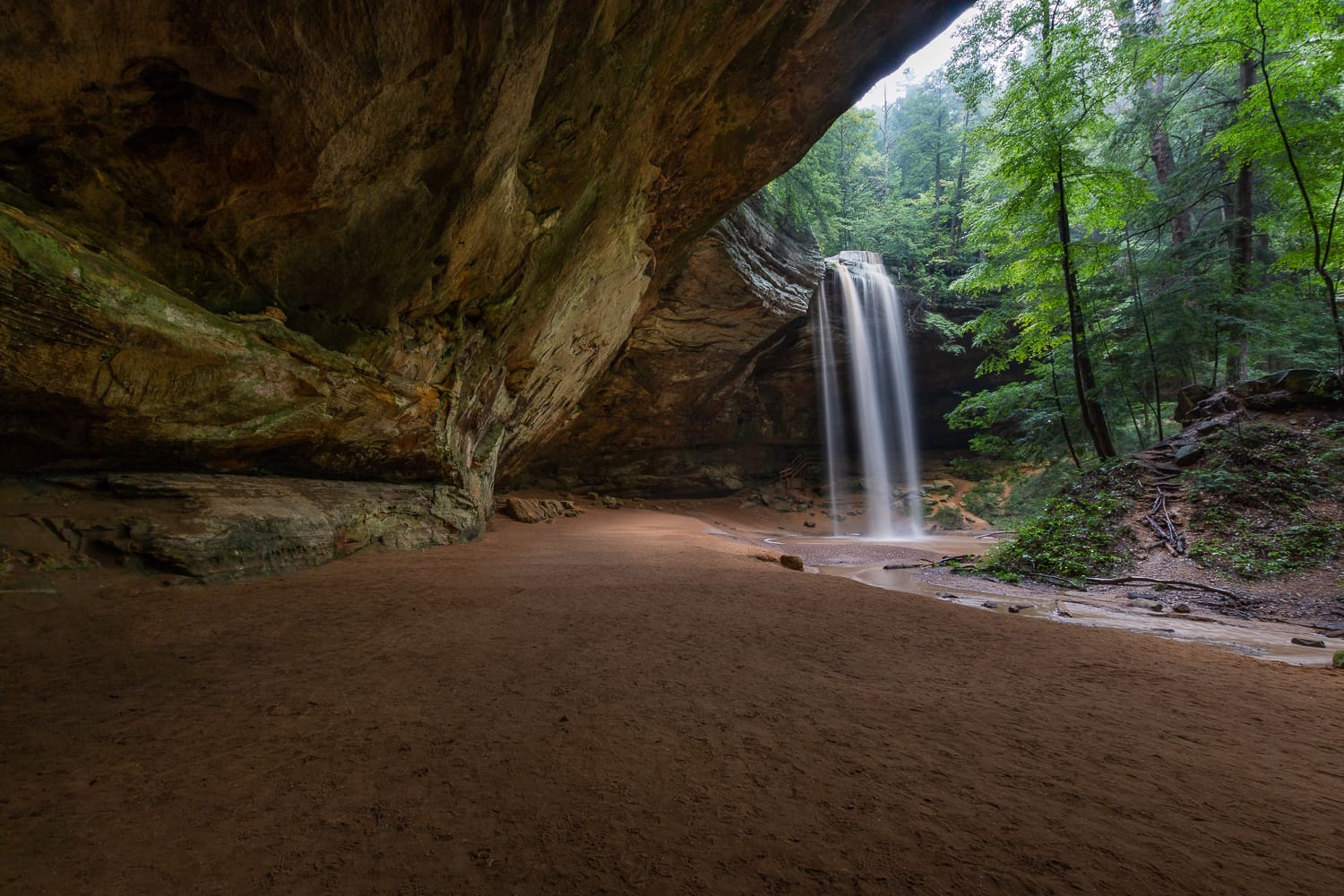 The waterfall at Ash Cave, Hocking Hills, Ohio.