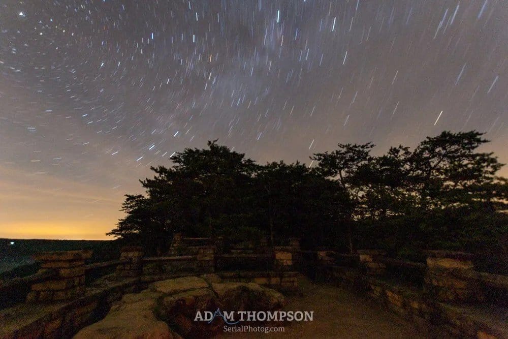 An unedited look at what happens if you’re shutter speed is too slow when shooting the stars.