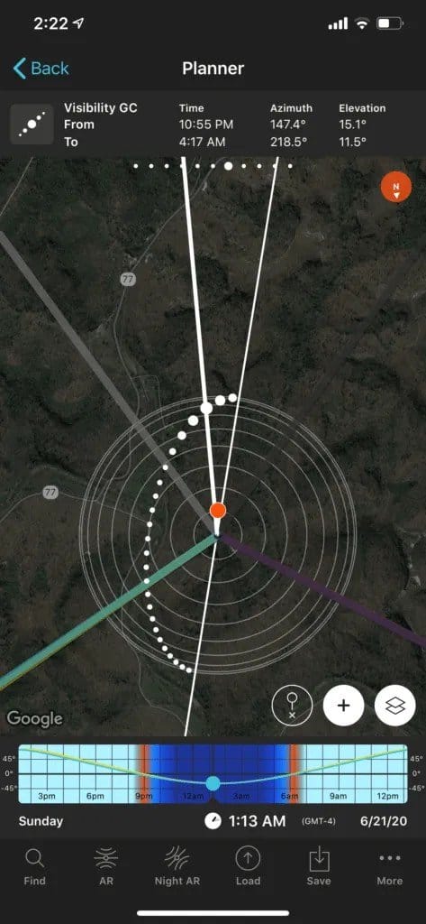 A screenshot of the PhotoPills app.