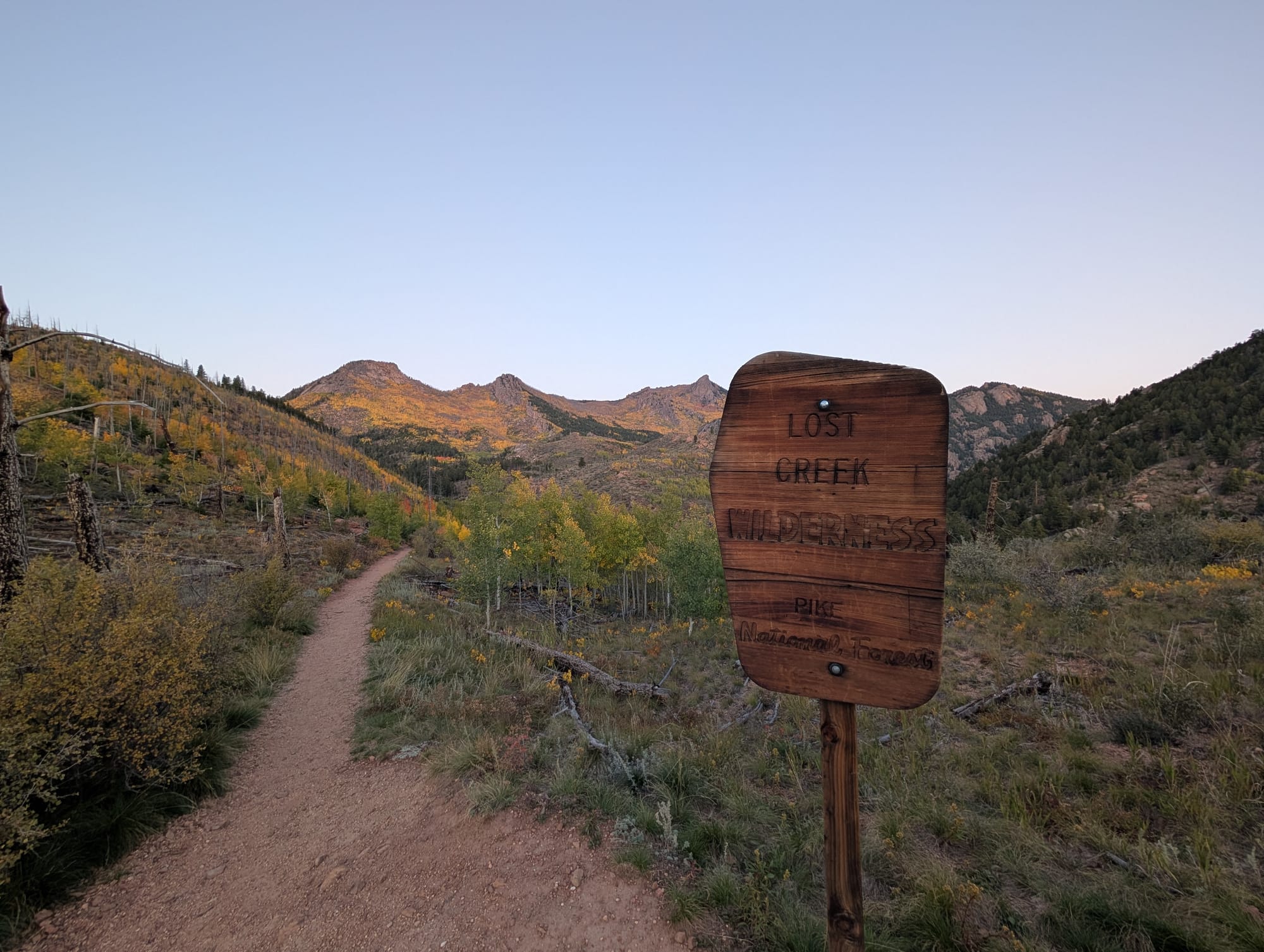 The Goose Creek Trailhead in the Lost Creek Wilderness - Pike National Forest, Colorado.