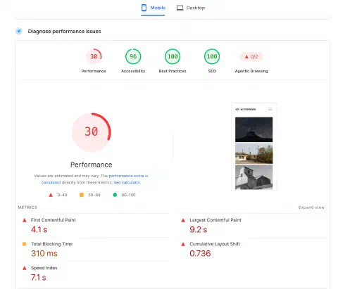 Old mobile performance
