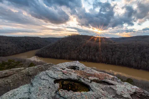 Buzzard rock sunset